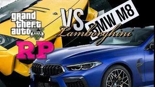 GTA RP BMW M8 VS LAMBO VS TRUNKMONKEY