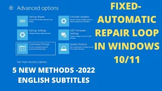 ✅100% Fixed Automatic Repair Loop With CMD In Windows 10/11|Automatic Repair Problem Windows 10/11