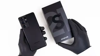 Samsung Galaxy S21 Ultra Phantom Black Unboxing + Gameplay