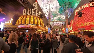 LAS VEGAS FREMONT STREET NIGHT SCENES DECEMBER 2019