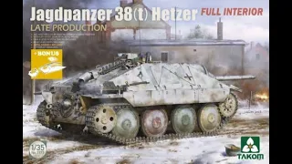 Takom 1/35 2172 Jagdpanzer 38(t)  w/Full Interior Late Production (Un-Boxing)