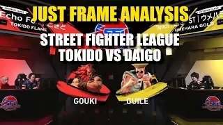 Just Frame Analysis! - Street Fighter League - Tokido (Akuma) vs Daigo (Guile)