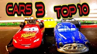 Cars 3 Top 10 Spoiler Re Enactments with Lightning McQueen Jackson Storm Doc Hudson and Cruz Ramirez