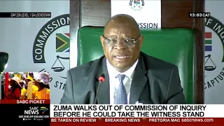 State Capture Inquiry | Zuma walks out of inquiry before he could take the witness stand
