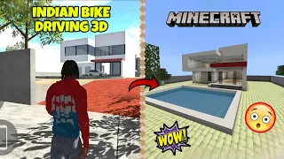 BUILDING INDIAN BIKE DRIVING 3D HOUSE IN MINECRAFT 😯 PART 2