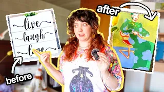 THRIFT FLIP: Let's paint thrifted home decor! DIY & craft with me 🎨