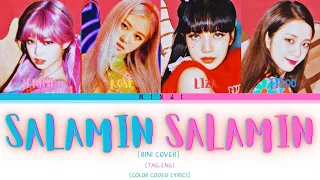 (AI COVER ) SALAMIN SALAMIN LYRICS -(JENNIE,ROSE,LIZA,JISOO) (BINI COVER) (COLOR CODED LYRICS)