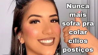 Como colar cílios postiços muito fácil e rápido!!! O melhor jeito 😍😍