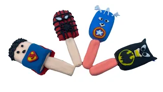 Ice Cream mix Superheroes Marvel with clay Hulk, Captain America, Spiderman, Batman|| Superhero Clay