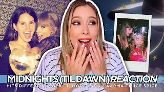 karma ft. ice spice, snow on the beach ft. more lana & hits different 🪐 taylor swift reaction!