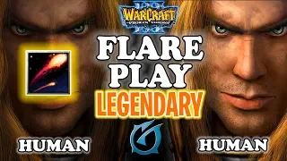 Grubby | "Flare Play" [LEGENDARY] | Warcraft 3 | HU vs HU | Concealed Hill