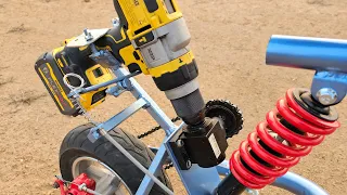 Build A Electric Bike Using DEWALT DRILL POWERED