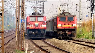 [12 in 1] RED BEAST WAP 4 Locomotive LHB coaches Trains at FULL Speed! Indian Railways