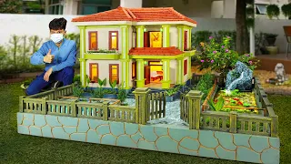 6 months to build dream house with aquarium for my wife | Mini villa ideas