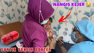 NANGIS KEJER 😭 FATHIA SUNTIK VAKSIN MMR DI RUMAH SAKIT 💉| QIFA AGUNG