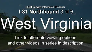 I-81 West Virginia Northbound 4K60 Full Length