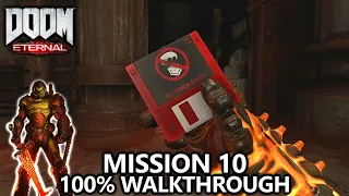 DOOM Eternal - Mission 10 - 100% Walkthrough - All Secrets, Collectibles, Upgrades & Challenges