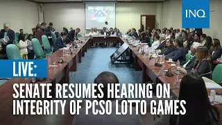 LIVE:  Senate resumes hearing on integrity of PCSO lotto games | February 1