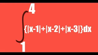 Definite INTEGRAL mod FUNCTION limits 1 to 4 of |x-1|+|x-2|+|x-3|