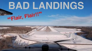 Student Pilots Have Bad Landings! | Cessna 172 | ATC Audio