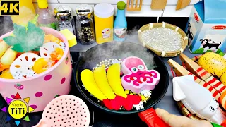 Cooking Fried Shrimp and Fried Calamari with kitchen toys | Nhat Ky TiTi #251