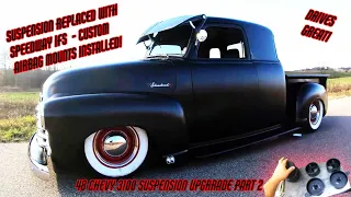 1948 Chevy AIR RIDE PROBLEMS Fixed!  --  CUSTOM Airbag & Shock Mounts - DRIVES GREAT!
