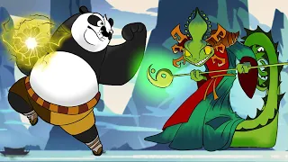 Main Kung Fu Panda 4 (2024)  | Villains' Entrance the chameleon, First Meeting Po, and Defeat