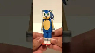 Transforming Paper Man into Sonic the Hedgehog 🦔 💙 #sonic #paperman #paper #transformation #shorts