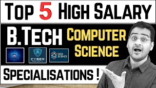 💥B.Tech CSE Top 5 Specializations💥 B.Tech Computer Science Best Career Options! #btech #btechjobs