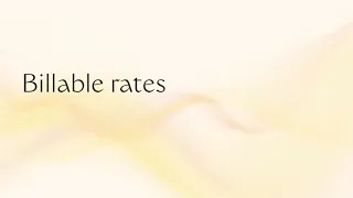 Billable rates