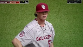 Oklahoma pitcher Jake Bennett vs. Virginia Tech's Jack Hurley - 5th inn, 6/10/22