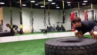 Tire flip exercise