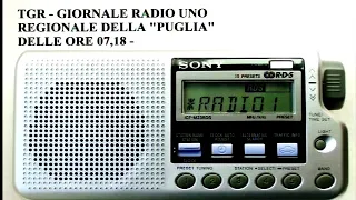 BARI, 06 AGOSTO 2020 - TGR - GIORNALE RADIO UNO "REGIONALE DELLA PUGLIA" DELLE ORE 07,18 -