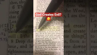Does God #Create Evil? 🤔 #Isaiah 45:7