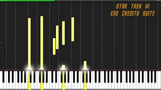Star Trek Medley [Piano Tutorial] (Synthesia) // David Kaylor