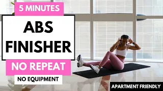 SHREDDED ABS Finisher | 5 Minute CORE BLAST WORKOUT