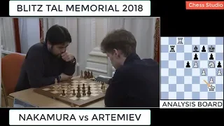 NAKAMURA vs ARTEMIEV || BLITZ CHESS TAL MEMORIAL 2018