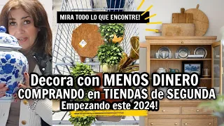 Vamos de COMPRAS a la TIENDA de Segunda Mano | Empezando este 2024! Ideas para TRANSFORMAR Y DECORAR