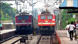 [12 in 1] RED BEAST WAP-4 Locomotive Trains! 90° Sharp Curve at FULL Speed- Indian Railways
