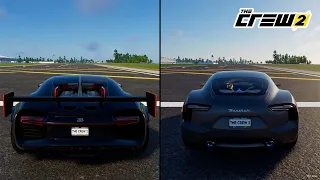 The Crew 2 | Bugatti Chiron Carbon Edition 2017 vs. Maserati Alifieri Concept 2014 Comparison