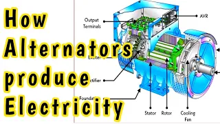How an Alternators work | How 3 phase Electricity produce | Generator working principle brushless