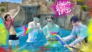 BTS Holi special waterpool // Hindi dubbing // run ep4