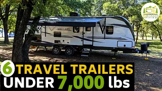 6 Large Ultra Lite Travel Trailers Under 7000 lbs - Big Camper Trailers for Families!