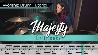 Majesty - Delirious? || Worship Drumming Tutorial (with sheet music)