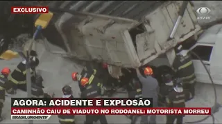 Explosão e acidente no rodoanel deixa 2 mortos