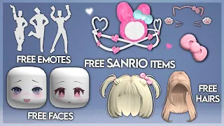 HURRY! GET NEW FREE SANRIO ITEMS 🥰/ FREE HAIR / FREE BUNDLES / NEW EMOTES