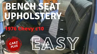 How to Reupholster a Truck Bench Seat - Chevy c10 Pickup Bench Seat Cover