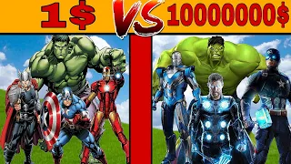 Upgrading Avengere Suit From 1$ to 1000000$