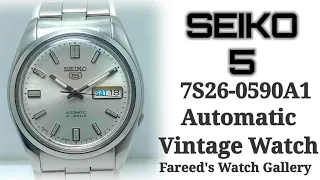 SEIKO 5 Automatic 7S26-0590 A1 Day Date Vintage Watch Review FWG
