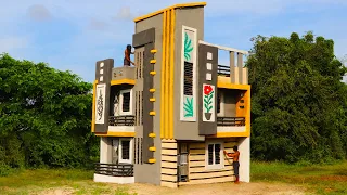 Building Creative A Modern 3-Story Mud Villa House Design in The Forest By Ancient Skills [Part 2]